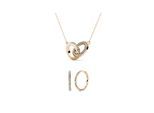 Parures Chic Circle Twin - Or Rosé et Cristal