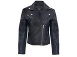 Dames leren retro bikerjack-Madeley