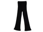 739986 Geribde flare legging voor meisjes