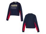 Puma Sport Damen Kurzes Marineblaues Sweatshirt
