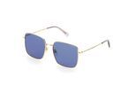 Quadratische Sonnenbrille mit blauen Gläsern