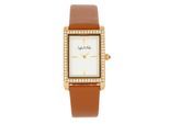 Montre à bracelet en cuir Sophie et Freda Wilmington avec cristaux Swarovski