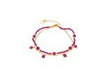 Luxenter Armband aus rosa Kristall mit 18 Karat Gelbgold-Finish – Aira