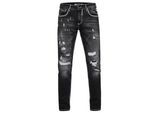 Jeans Hose "MINO" Slim Fit Stretch Destroyed-Pants
