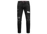 Jeans Hose "TORI" Slim Fit Destroyed Denim