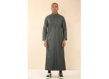 Heren blauwe Thobe Arabische Saoedi-Emiratische islamitische kleding Jubba gewaad