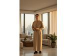 Heren beige Ramadan Marokkaanse Jubba gewaad Djellaba Eid Kaftan Thobe LFS-TT-007