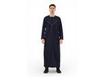 Heren Ramadan Marineblauw Marokkaanse Jubba Robe Djellaba Eid Thobe - TT-007