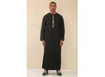 Omani Eid zwarte Thobe Saudi Emirati Jubba-jas voor heren
