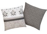 Kissenbezüge OTTO HOME "Cremona", grau (anthrazit, grau), B:40cm L:40cm, Linon, Obermaterial: 100% Baumwolle, Kissenbezüge, Kissenbezüge, floraler Kissenbezug, geeignet für Kinder, OEKO-TEX zertifiziert