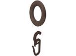 Gardinenring LIEDECO, braun (nussbaum), Ø:0,25cm, Materialmix, Gardinenbefestigungen, Gardinenring