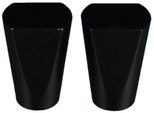 Gardinenstangen-Endstück LIEDECO "Dust", schwarz, H:3cm L:4,5cm Ø:1,6cm, Gardinenstangenendstücke, Gardinenstangen-Endstück, für Gardinenstangen Ø 16 mm
