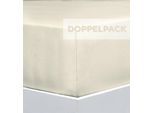 Bettlaken FLORELLA "EXCELLENT Jersey Elastan, 92% Baumwolle", beige (alabaster), B:100cm L:220cm, Jersey, Obermaterial: 92% Baumwolle CO. 8% Elasthan EL., Bettlaken, Bettlaken
