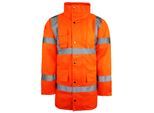 Dickies Hoge Zichtbaarheid Motoroway Veiligheid Heren Oranje Jas