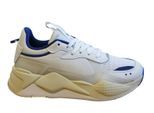 Puma RS-X Tech Heren Trainers Wit Blauw Veterschoenen Casual Running Schoenen 369329 03