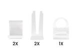 Zubehör-Set OTTO HOME "für Plissee LORRI", weiß, B:2cm H:2,5cm, Kunststoff, Sichtschutzbefestigungen, Zubehör-Set, Klemmträger Montage-Zubehör-Set für Plissee LORRI