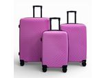 Roze hardshell koffer Robuust 8-wiel bagagekoffer