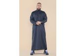 Mens grijze Thobe Jubba Saudi Ramadan Eid islamitische Kaftan Kaudara Arabische Jubbah
