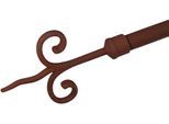 Gardinenstangen-Endstück LIEDECO "Diana" Gr. 1, braun (rostbraun), H:10,7cm L:16,2cm Ø:2cm, Gardinenstangenendstücke, Gardinenstangen-Endstück, für Gardinenstangen Ø 20 mm