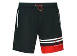 Karl Lagerfeld Strandkleding Rue Street Kleurblok Logo Zwarte Zwemshorts