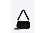 Wittchen Dames Messenger Bag met Bontrand, Zwart Polyester