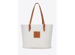 Wittchen Dames Katoenmix Shopper Bag Off-White Polyester