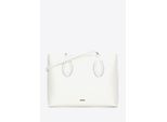 Wittchen Dames eco-leren shopper met geweven accenten, crème