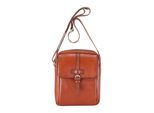 Echte leren vintage crossbody-messenger-reistas in bruin leer - Ashby