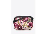 Wittchen Dames crossbody tas van jacquard en eco-leer, wit en roze