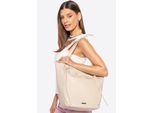 Wittchen Dames eco-leren shopper met decoratieve koorden, beige