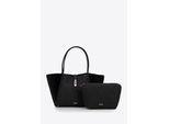 Wittchen Dames shopper van eco-leer en imitatiebont, zwart