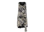 Mouwloze dubbellaagse jurk met tropische print