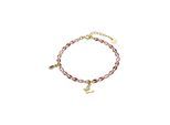 Luxenter Armband aus 925er Sterlingsilber und rosa lackiertem 18-karätigem Gelbgold – Axelon