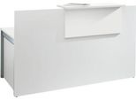 Empfangstheke Come-In, 1 Ablage, gerade, Breite 1600 mm, weiß/weiß