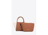 Wittchen Dames eco-leer en bont etui, beige