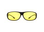 Montana Rectangle Unisex Matte Schwarz Gelb Polarized FO2 Fit Over Glasses Night Driving Sunglasses