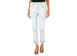 Lange Denim-Hose mit geradem Saum 10DBF0667 Frau