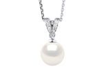 Halskette Prestige Schmuck - Echte Süßwasser-Zuchtperle rund 9-10 mm