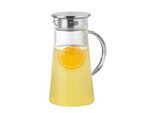 Glaskaraffe PORTO, Borosilikatglas, hitzebeständig, 1 l, H 226 x ø 108 mm, Silikondichtung, mit Griff