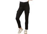 MYT Womens Cargo Chino Knöchel Grazer Hose in Schwarz