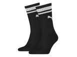 Puma Unisex Adult Heritage Stripe Crew Socks (pak van 2) (Zwart/Wit)