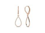 Laelia Ohrringe mit baumelndem Ring - Rose Gold und Kristall