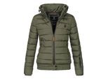 Marikoo dames gewatteerde jas Poisen met hoge kraag & teddyfleece zakken