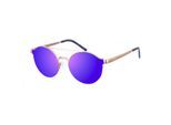 FIOROTTO unisex metalen zonnebril, ronde vorm