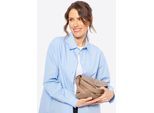 Wittchen Dames eco-leren schoudertas met decoratieve klinknagels, beige