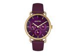Montre à bracelet en cuir Bertha Gwen avec jour/date