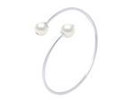 DIADEMA - Armband - Du & Ich - Silber - Echte Süßwasserperlen - Weiß