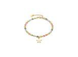 Luxenter Armband aus 925er Sterlingsilber und mehrfarbig lackiert, 18 Karat Gelbgold-Finish – Saukha