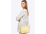 Wittchen Dames Crossbody Tas met Afgewerkte Flap, Geel, Eco-leer