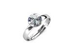 Acacia One Size Ring - Silber und Kristall